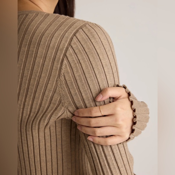 NWOT- Eco-Knit Cropped Rib Cardigan - Picture 6 of 6